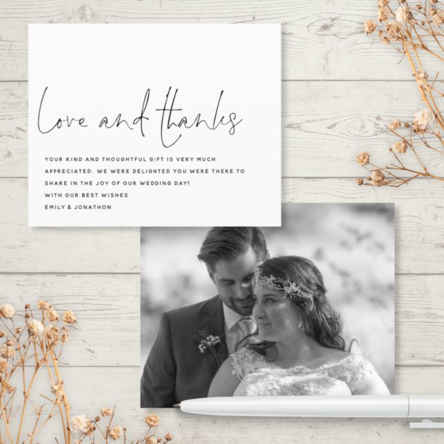 Budget Script Love Thanks Photo Wedding Thank You (Creator Uploaded)