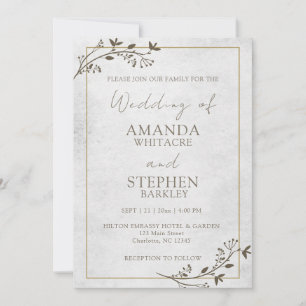 Budget Script Minimalist Wedding Invitation