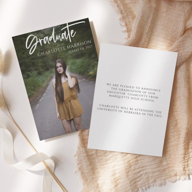 Budget Script Photo Graduation Announcement (Creator Uploaded)