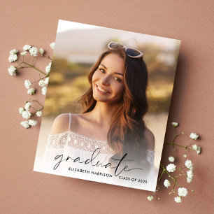 Budget Script Photo Graduation Invitation