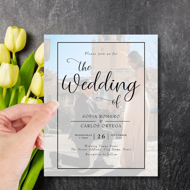 Budget Script Photo Wedding Invitation Flyer (Creator Uploaded)