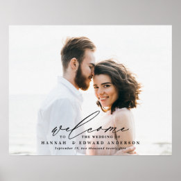 budget script photo welcome to the wedding poster