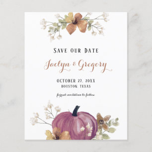 Budget Script Pumpkin Fall Save The Date