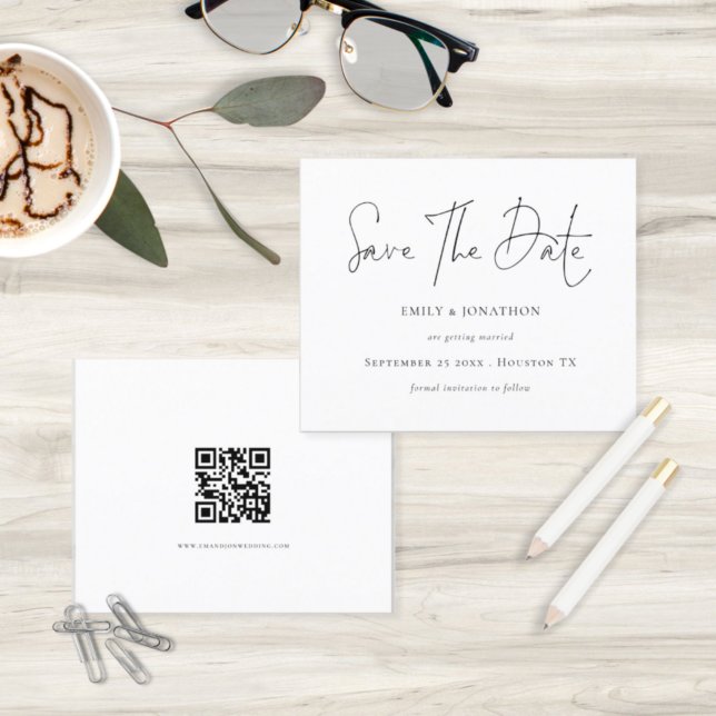 Budget Script QR Code Wedding Save The Date (Creator Uploaded)