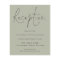 Budget Script Reception Light Sage Wedding Encl