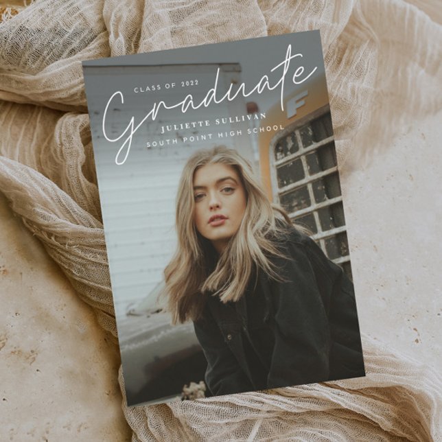 Budget Script Simple Photo Graduation Invitation (Creator Uploaded)