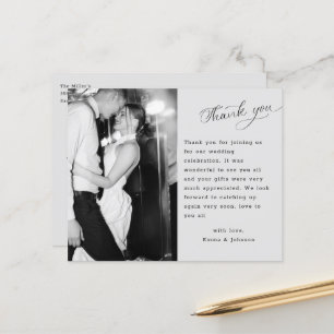 Budget Script Wedding Custom Photo Thank You