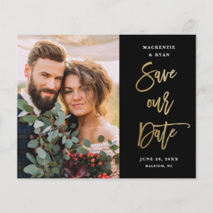 Budget Script Wedding Photo Save The Date