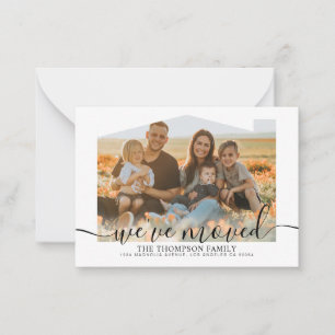 BUDGET Script We've Moved Photo New Home Moving Card