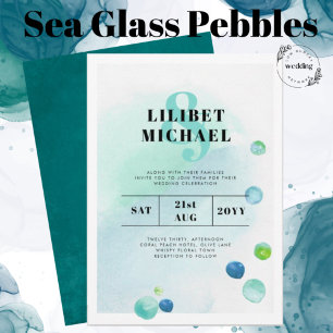 BUDGET Sea Glass Modern Abstract Wedding