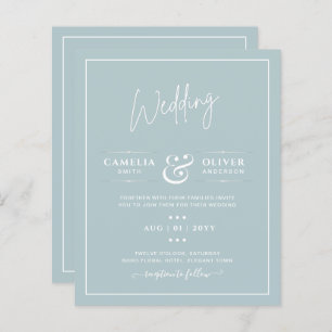 BUDGET Sea Glass Sage Green Monochrome Wedding