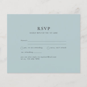 BUDGET Sea Glass Sage Green Monochrome Wedding Flyer