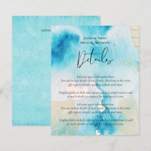 BUDGET Sea Glass Shades Watercolor Wedding
