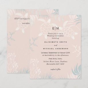 BUDGET  Sea Turtles BEACH Wedding Coral Teal