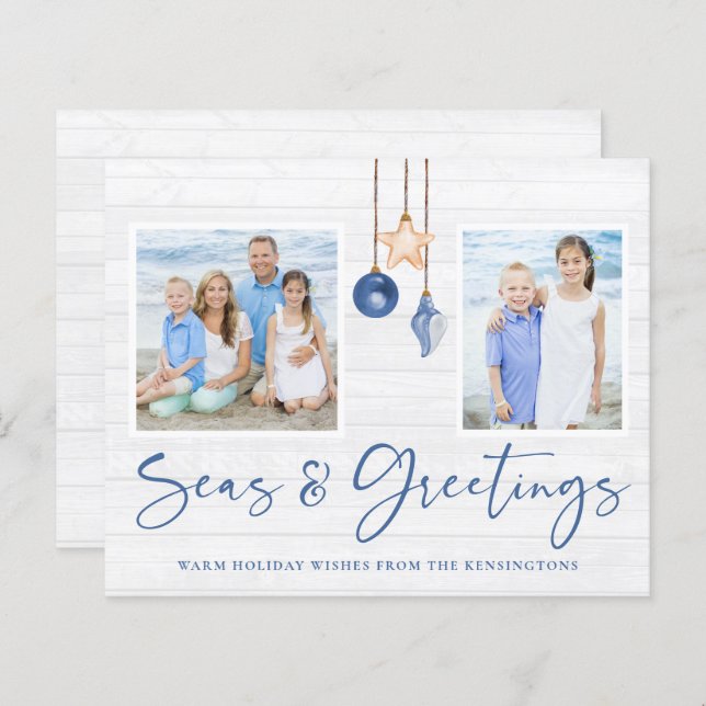 Budget Seas and Greetings Beach Wood Holiday Photo (Front/Back)