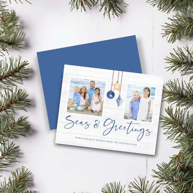 Budget Seas and Greetings Coastal Wood Christmas (Budget Seas and Greetings Coastal Wood Christmas Card)