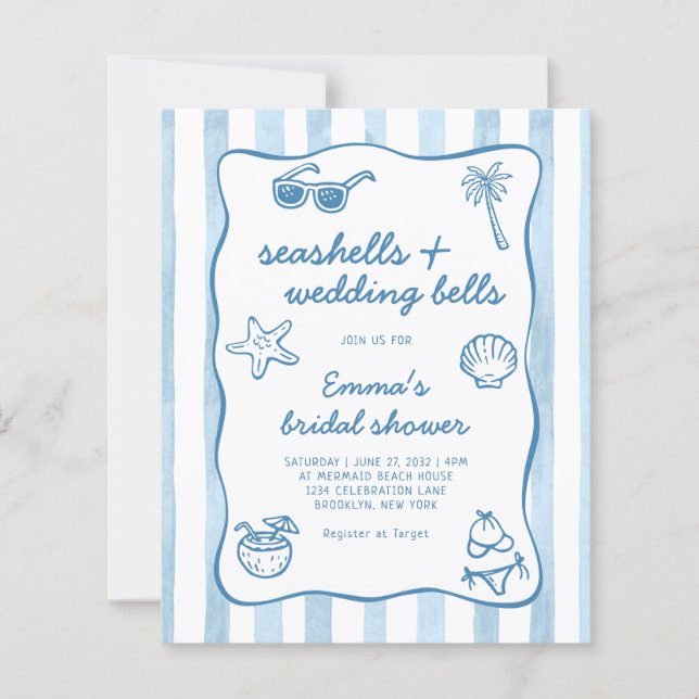 Budget Seashells and Wedding Bells Bridal Shower (Front)