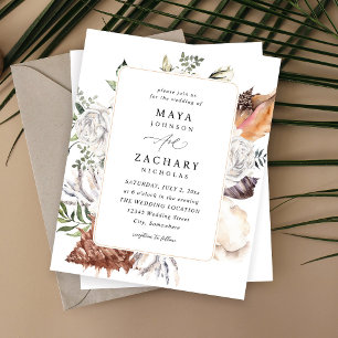 Budget Seashells & White Floral Wedding