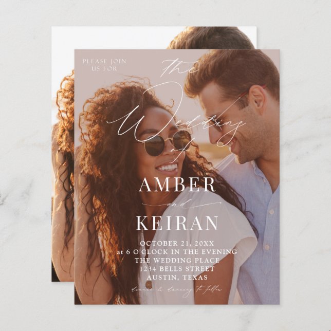 Budget Shades- Sun Kissed Photo Wedding (Front/Back)