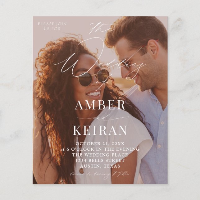 Budget Shades- Sun Kissed Photo Wedding Flyer (Front)