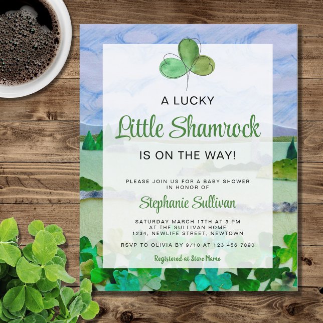 Budget Shamrock Baby Shower Invitation (Creator Uploaded)