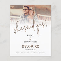 Budget She Said Yes Photo Overlay Save The Date