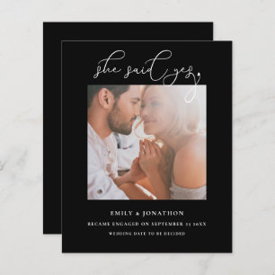 Budget She Said Yes Script Photo Black Engagement