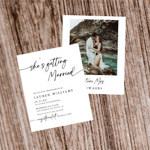 Budget She's Getting Married Bridal Shower Invites