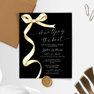 Budget She's Tying the Knot Gold Bow Bridal Shower