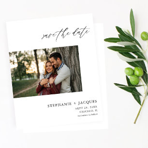 Budget Side H Photo Modern Save the Date