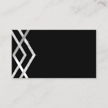 Budget Silver Black Art Deco  Geometric Template