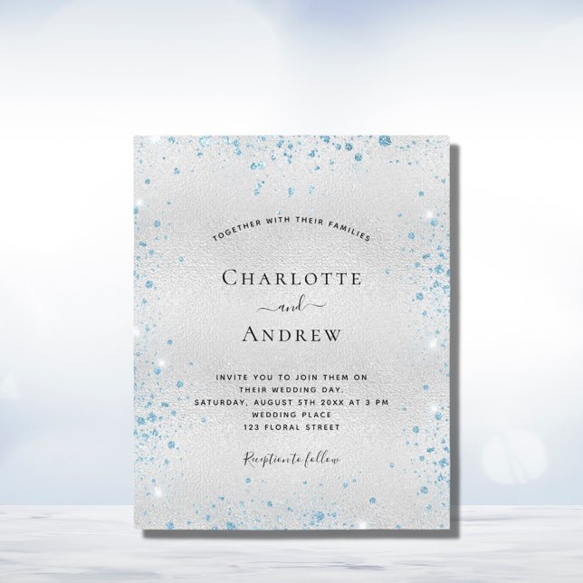 Budget silver blue glitter winter wedding (Creator Uploaded)