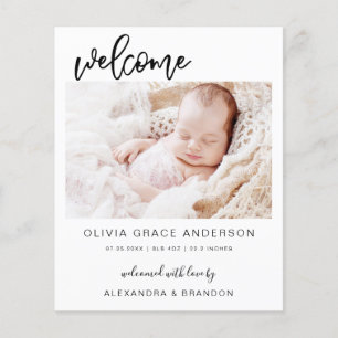 Budget Simple Baby Announcement Photo Collage