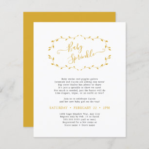 Budget Simple Botanical Baby Sprinkle PAPER