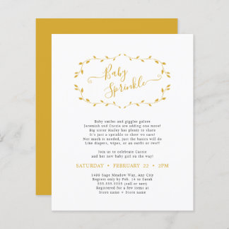 Budget Simple Botanical Baby Sprinkle PAPER