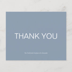 Budget Simple Dusty Blue Landscape Thank You Card