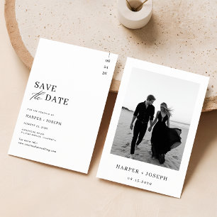 Budget Simple Elegant Photo Wedding Save The Date