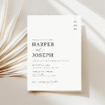 Budget Simple Elegant Wedding Invitation<br><div class="desc">Elevate your wedding aesthetic without breaking the bank. This budget-friendly wedding invitation features a clean and elegant design with a touch of elegance and class. Personalise it with your names and wedding details for a timeless look that sets the perfect tone for your special day. Skip the frills and focus...</div>