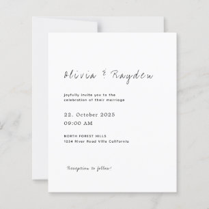 BUDGET Simple Minimalist Script Wedding