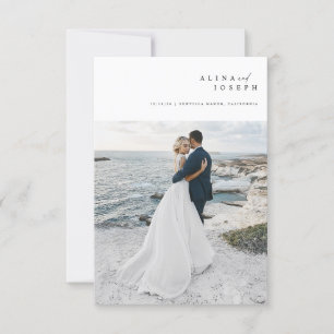 Budget Simple Photo Beach Destination Wedding Invitation