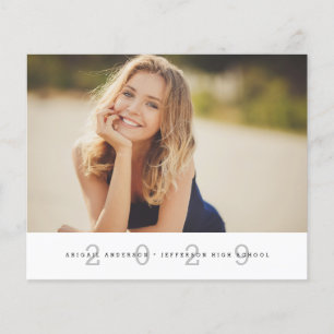 Budget Simple Photo Graduation Announcement