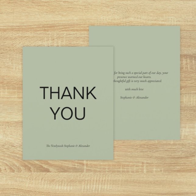 Budget Simple Sage Green Custom Thank You (Creator Uploaded)