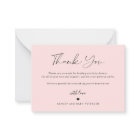 Budget simple script baby shower thank you