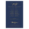 Budget simple script gold navy wedding program
