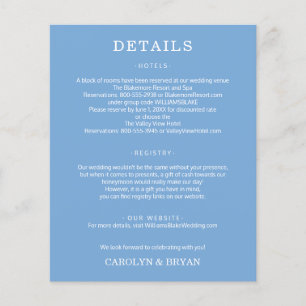 Budget Simple Wedding Details Enclosure Flyer