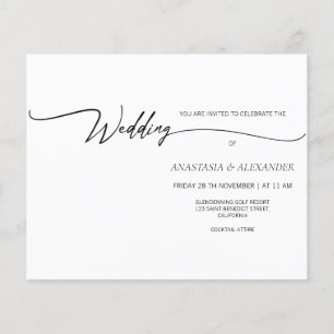 BUDGET Simple wedding invitation. Flyer