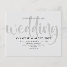 Budget Simple wedding invitation. Flyer