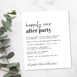 Budget Simple Wedding Reception Invitation<br><div class="desc">Simple budget-friendly wedding announcement and reception invitation. The front features "Happily Ever After Party" in a mix of a contemporary script and bold modern typography. Personalize your message and invitation in more detail and add your names in a signature-like script. This budget semi-gloss paper is similar in weight to photo...</div>