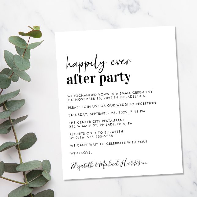 Budget Simple Wedding Reception Invitation (An affordable invitation without compromising on design or quality)