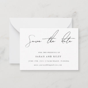 BUDGET Simple Wedding Save The Date Invitation